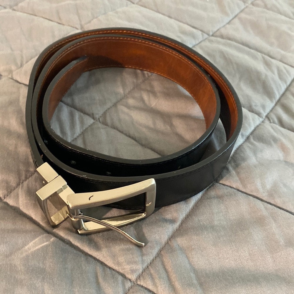 Mens black leather belt 36 inches